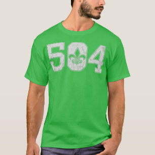 T-shirt Mardi Gras 504 Nola Nouvelle Orléans Louisiane LA 