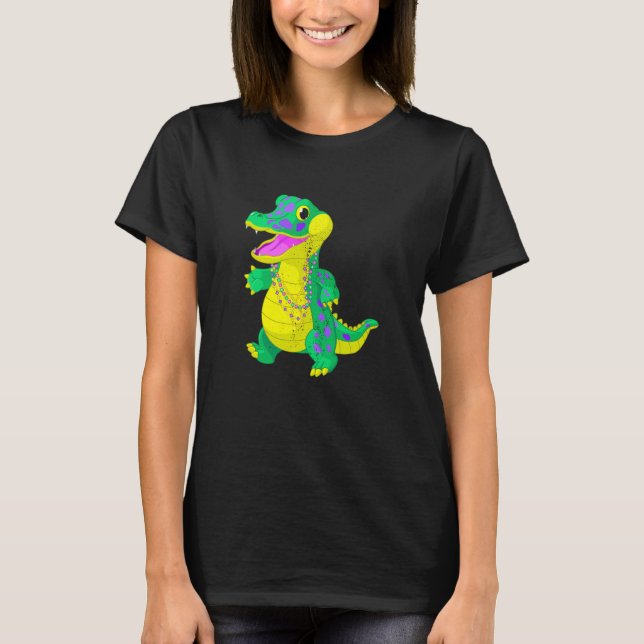 T-shirt Mardi Gras Alligator Masquerade Carnival Costume M (Devant)