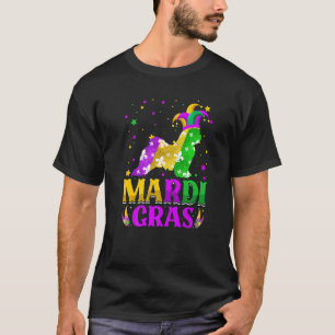 T-shirt Mardi Gras Amoureux des chiens maltais Carnaval Je