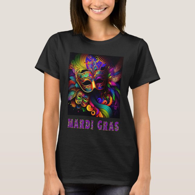 T-shirt Mardi Gras Beautiful Colorful (Devant)