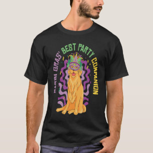 T-shirt Mardi Gras Carnaval Drôle de Retriever doré Fête