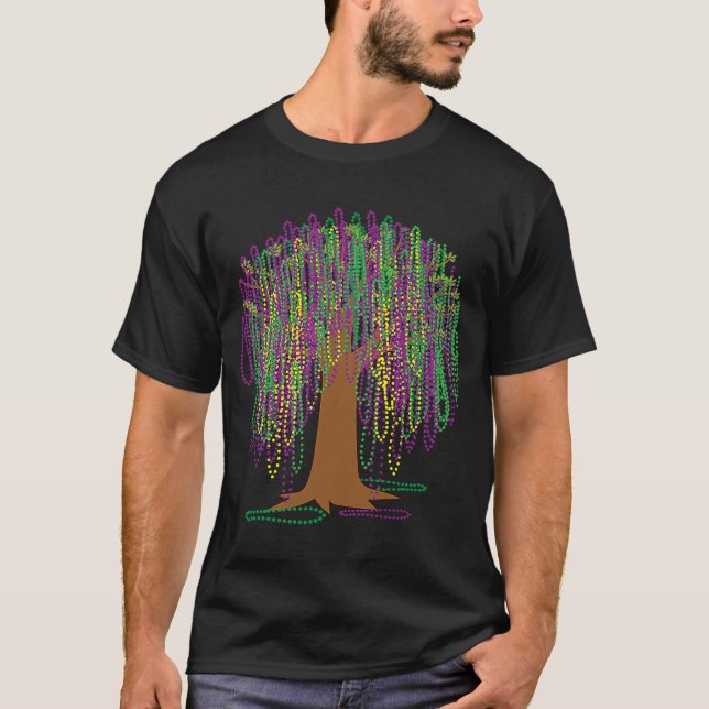 T-shirt Mardi Gras Carnaval Mexicain Graphic Bead Tree Bou (Devant)