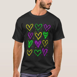 T-shirt Mardi Gras Coeurs Mardi Gras Aimer Mardi Gras Cost