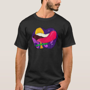 T-shirt Mardi Gras Costume de Carnaval Purple Amp Or Fleur
