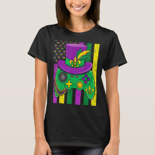 T-shirt Mardi Gras Costume Vidéo Jester Casquette Américai