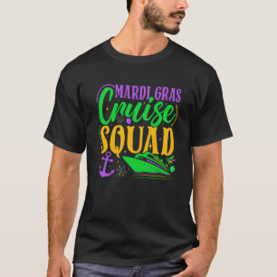 T-shirt Mardi Gras Croisière Escouade Carnaval Vacances en