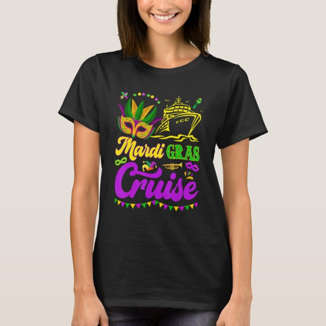 T-shirt Mardi Gras Cruise Crew Cruising Matching Group Cru (Devant)