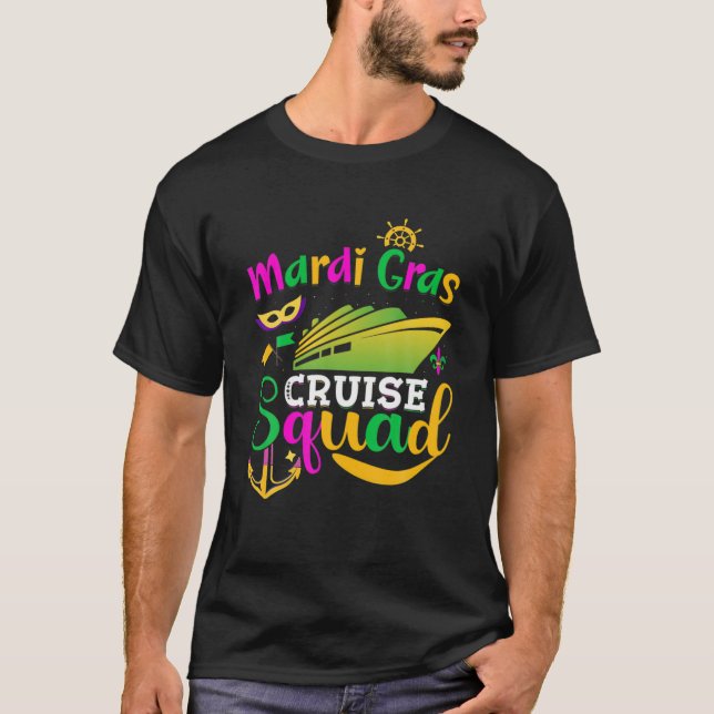 T-shirt Mardi Gras Cruise Cruise Mask Cruise Party (Devant)