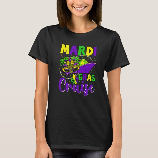 T-shirt Mardi Gras Cruise Ship Beads Cruising Festival Fun (Devant)