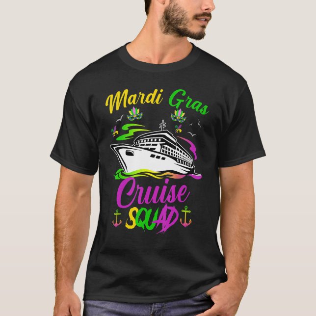 T-shirt Mardi Gras Cruise Squad 2023 Matching Group (Devant)