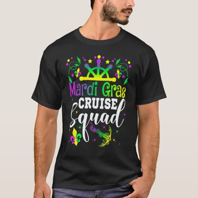 T-shirt Mardi Gras Cruise Squad Matching Family Group Crui (Devant)