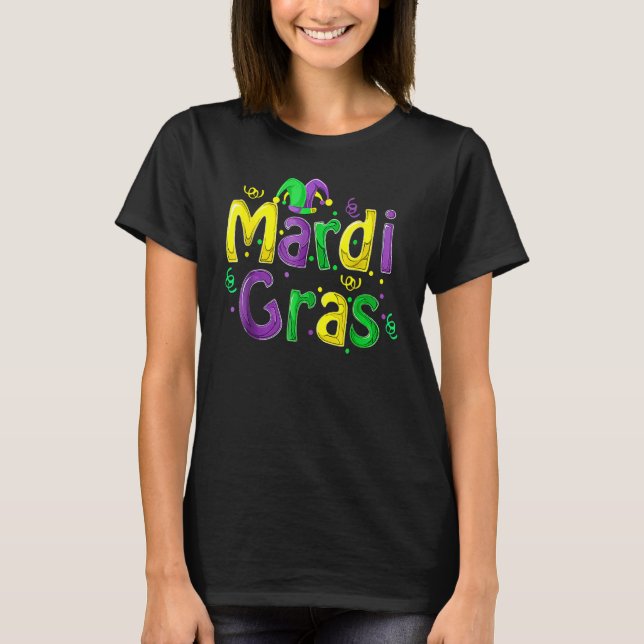 T-shirt Mardi Gras Cute Carnival Fat Tuesday Funny (Devant)
