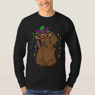 T-shirt Mardi Gras Dachshund Carnival Wiener Amoureux des 
