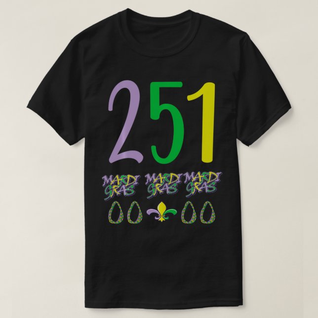 T-shirt Mardi Gras dans Mobile Alabama (Design devant)