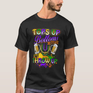 T-shirt Mardi Gras Descend En Bas En Descendant Des Perles