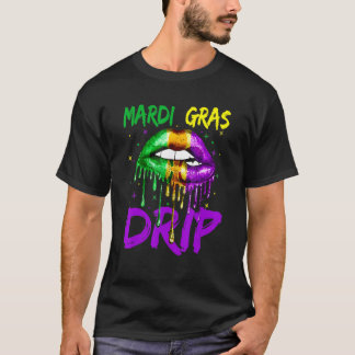 T-shirt Mardi Gras Drip Costume Sexy Lips Carnival 2023 NO