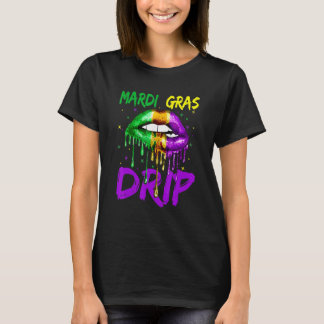 T-shirt Mardi Gras Drip Costume Sexy Lips Carnival 2023 NO