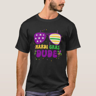 T-shirt Mardi Gras Dude Lunettes de soleil Vintages Cool C