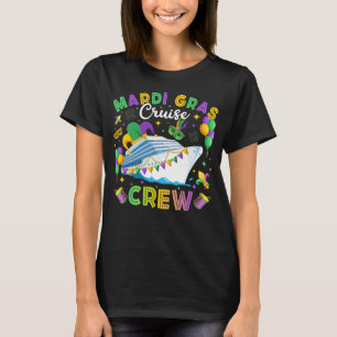 T-shirt Mardi Gras Équipage de croisières correspondant au