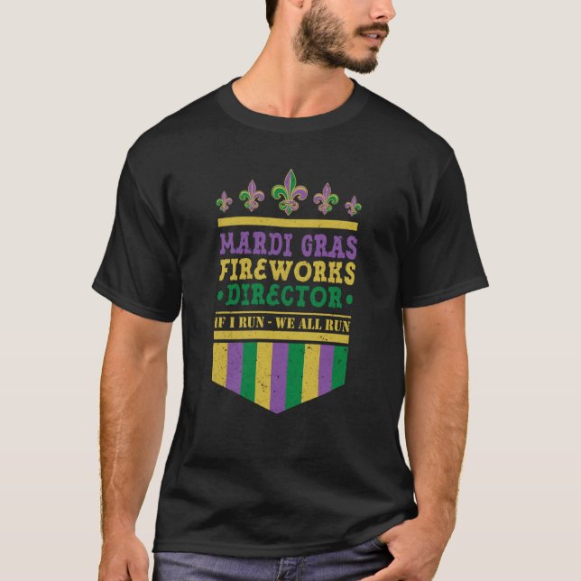 T-shirt Mardi Gras Fireworks Director New Orleans Louisian (Devant)