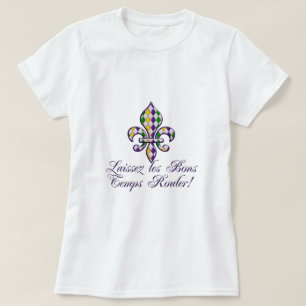 T-shirt Mardi gras Fleur d2 de Rouler de Temps de fèves d