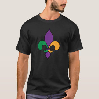 T-shirt Mardi Gras Fleur de Lis Noir