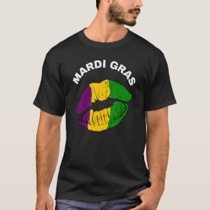 T-shirt Mardi Gras Gros Mardi Carnival Lièvres Kiss Drapea