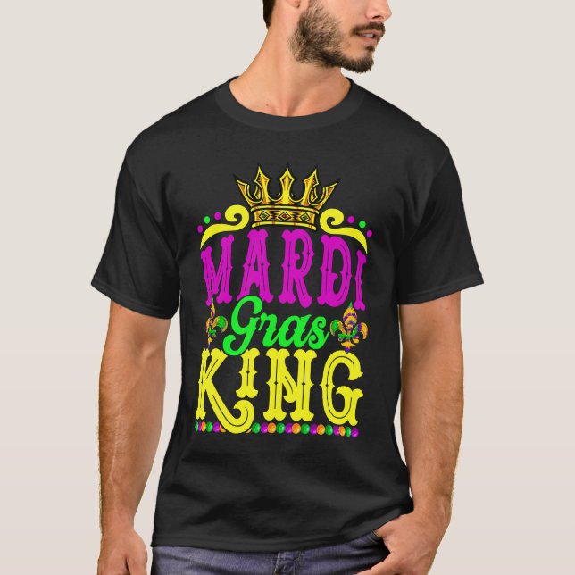 T-shirt Mardi Gras King Fun Parade Mardi Gras Carnival Cos (Devant)