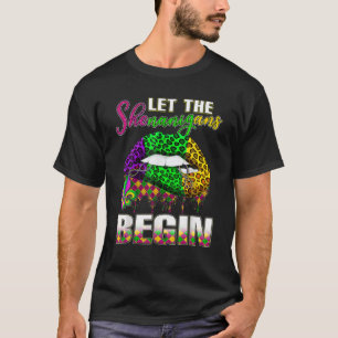 T-shirt Mardi Gras Lips Costume de lèvres femmes laisser S