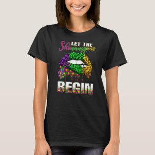 T-shirt Mardi Gras Lips Costume de lèvres femmes laisser S