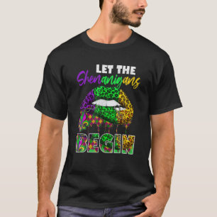 T-shirt Mardi Gras Lips Costume de lèvres femmes laisser S