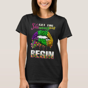 T-shirt Mardi Gras Lips Costume de lèvres femmes laisser S