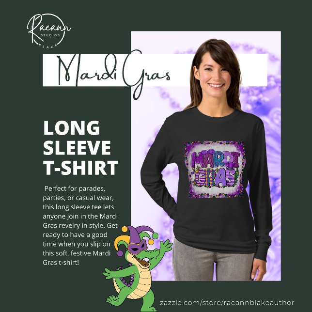 T-shirt Mardi Gras Long Manches (Créateur téléchargé)