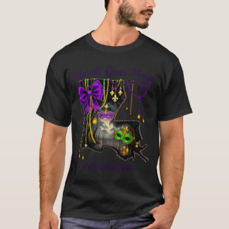 T-shirt Mardi Gras Magic Louisiana Carnival Mask Men Women