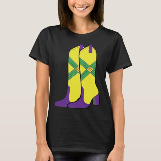 T-shirt Mardi Gras Majorettes Boots Funny Parade Festival  (Devant)