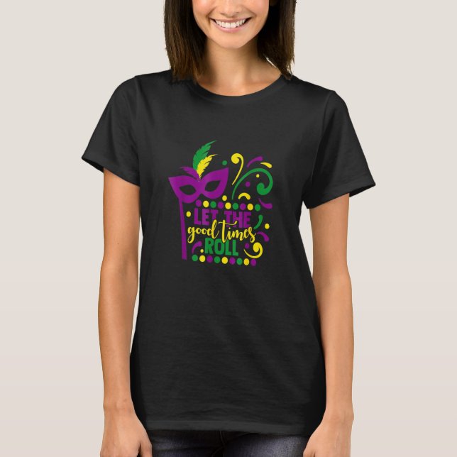 T-shirt Mardi Gras Masquerade Party Masquerade Masque lais (Devant)