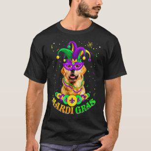 T-shirt Mardi Gras mignon Chien Papa Maman Retriever doré