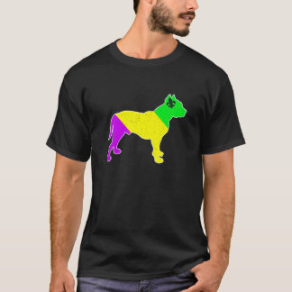 T-shirt Mardi Gras Pitbull Chien Funny Amoureux des chiens