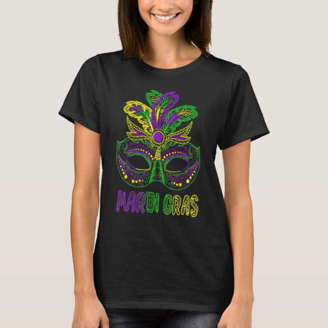 T-shirt Mardi Gras T Shirt Mardi Gras 2023 Beads Mask Feat (Devant)
