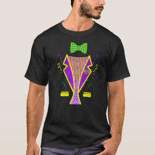 T-shirt Mardi Gras Tuxedo Costume drôle Carnival Parade Pa