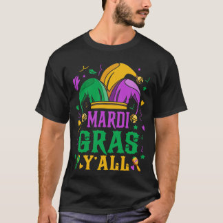 T-shirt Mardi Gras Y’all Jester Hat Carnival Party