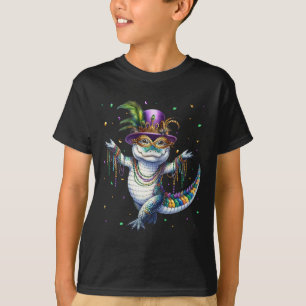 T-shirt Mardigator mardi Gras Alligator Danseuse Carn