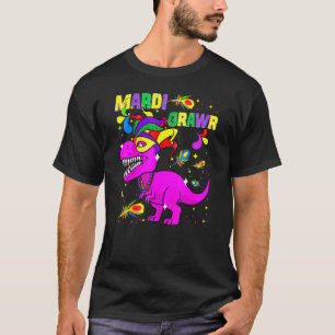 T-shirt Mardisaurus T Rex Dinosaur Funny Mardi Gras Boys K