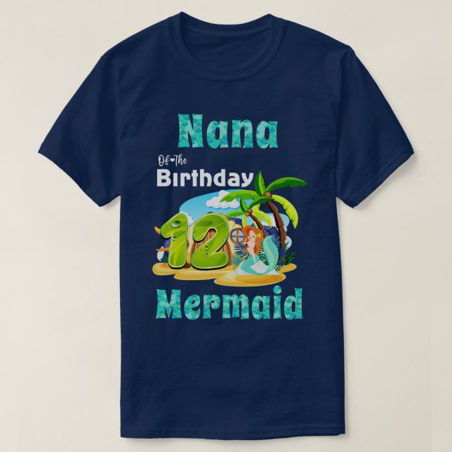 T-shirt Mare Sirène Nana Du 12E Anniversaire (Design devant)