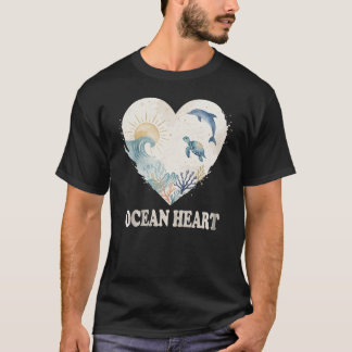 T-shirt Marée à cœur de corail