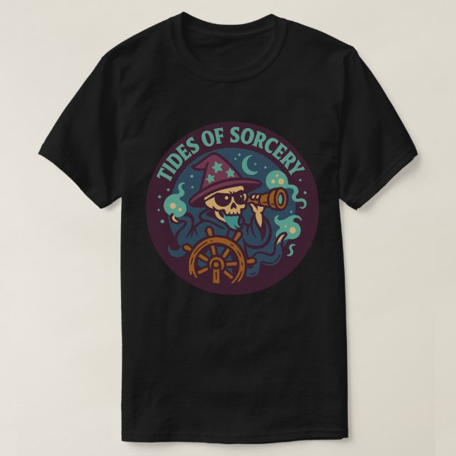 T-shirt Marées de Sorcellerie Crâne Magique (Design devant)