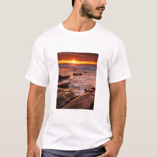 T-shirt Mares résiduelles au coucher du soleil, Californie