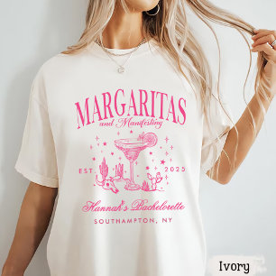 T-shirt Margaritas modernes rétro et Bach strié de mariage