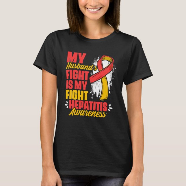 T-shirt Mari Combattre Mon combat Hepa Guerrier Hépatite A (Devant)
