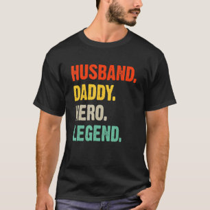T-shirt Mari Daddy Hero Legend Fête des Pères Papa Best